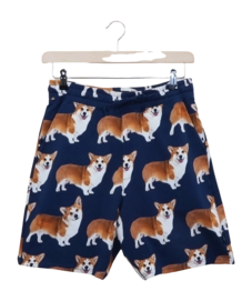 Pyjama Hose Shorts SNURK Corgi Herren Navy
