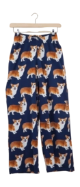 Wide Pants SNURK Women Corgi Navy Blue