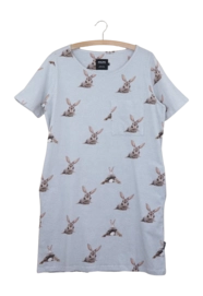 T-shirt Dress SNURK Women Bunny Bums Grey
