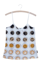 Trägeroberteil Pyjama SNURK Coffee Addict Damen White