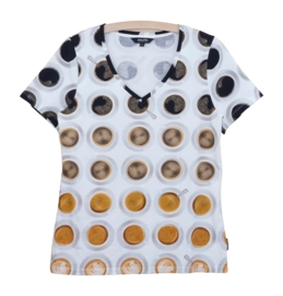Pyjama Shirt SNURK Coffee Addict Damen White