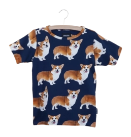 T-shirt SNURK Kids Corgi Navy Blue