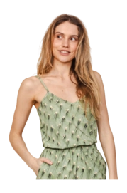 Pyjama Trägeroberteil SNURK Cozy Damen Cactus Green