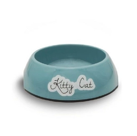 Voer- Of Drinkbak Beeztees Kitty Cat Melamine Blauw