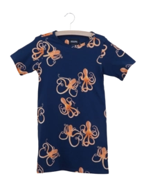 T-shirt Dress SNURK Kids Octopus Blue