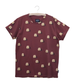 T-shirt SNURK Unisex Sandy Castles Red