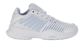 Tennis Shoes K-Swiss Kids Court Express All White Heather Peach Fuzz