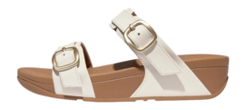 FitFlop Women Lulu Adjustable Slide Leather Urban White