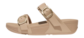 FitFlop Women Lulu Adjustable Slide Leather Latte Beige