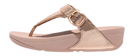Tongs Femme Lulu Adjustable Toe Post Leather Rose Gold