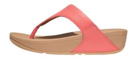 Tongs FitFlop Women Lulu Leather Toepost Rosy Coral