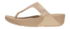 Tongs FitFlop Femme Lulu Toepost Hotfix Latte Beige