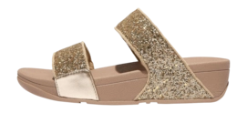 Tongs FitFlop Women Lulu Slide Glitter Latte Beige