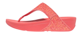 Tongs FitFlop Women Lulu Glitter Toe-Thong Rosy Coral