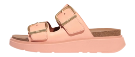 FitFlop Women Gen-FF Buckle Two-Bar Leather Slides Blushy