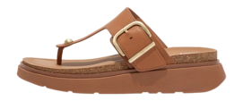 FitFlop Women Gen-FF Buckle Leather Toe-Post Light Tan