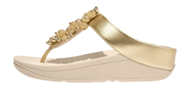 Tongs FitFlop Femme Fino Bauble-Bead Toe-Post Platino