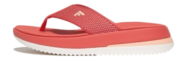 Tongs FitFlop Women Surff Two-Tone Webbing Toe-Post Rosy Coral