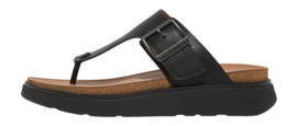 FitFlop Men Gen-FF Buckle Leather Toe-Post Sandals Black