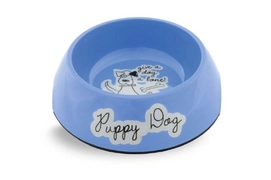 Voer- Of Drinkbak Beeztees Puppy Dog Melamine Blauw