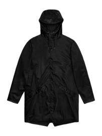 Raincoat RAINS Unisex Long Jacket Black Grain