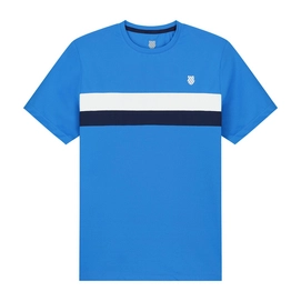 T-shirt de Tennis K Swiss Boys Core Team Stripe Crew French Blue-Taille 140