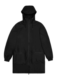 Regenjas Rains Unisex Cargo Long Jacket Black