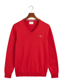 Jumper GANT Men Cotton V-Neck Ruby Red