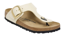 Tongs Birkenstock Femme Gizeh Big Buckle Nubuck Ecru Narrow
