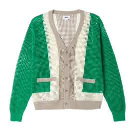 Cardigan Obey Homme Anderson 60s Green multi