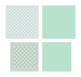 Set d'Accessoires de Cuisine DDDDD Barbecue Logo Pastel Green 2 Serviettes de Cuisine + 2 Torchons