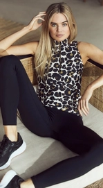 6---Rosy sleeveless Leopard Offwhite