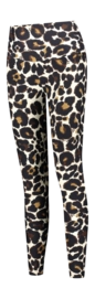 Legging Deblon Women Classic Leggings High Waistband Leopard Offwhite