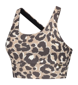 Brassière Deblon Femme Sarah Cross Top Leopard Chocolate