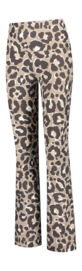 Leggings Deblon Women Celine Cropped Flared Leggings Leopard Chocolate