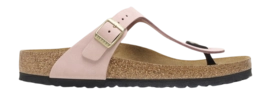 Tongs Birkenstock Femme Gizeh Nubuck Soft Pink Narrow