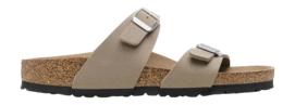 Tongs Birkenstock Femme Sydney BS Synthetics Soft Birki Vegan Gray Taupe Narrow