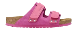 Tongs Birkenstock Unisex Uji Nubuck/Suede Leather Modern Suede Fuchsia Tulip Narrow