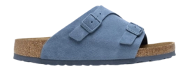 Tongs Birkenstock Homme Zürich Daim Cuir Elemental Blue Regular