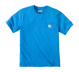 T-Shirt Carhartt Men Workwear Pocket S/S Marine Blue Heather