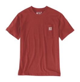 T-Shirt Carhartt Men Workwear Pocket S/S Chili Pepper Heather
