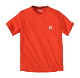 T-Shirt Carhartt Men Force Flex Pocket Cherry Tomato