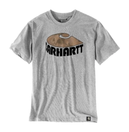 T-Shirt Carhartt Homme Heavyweight Camo C Graphic Heather Grey