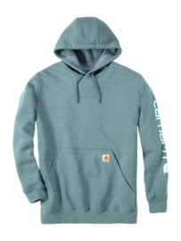 Hoodie Carhartt Men Sleeve Logo Hooded Sweatshirt Sea Pine Heather