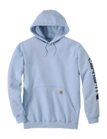 Hoodie Carhartt Men Sleeve Logo Hooded Sweatshirt Moonstone