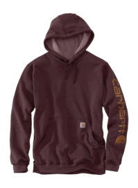 Hoodie Carhartt Men Sleeve Logo Hooded Sweatshirt Port