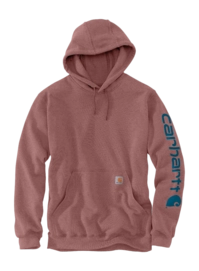 Hoodie Carhartt Men Sleeve Logo Hooded Sweatshirt Apple Butter Heather