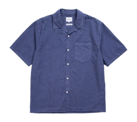 Chemise Norse Projects Homme Carsten Coton Tencel Shirt Calcite Blue