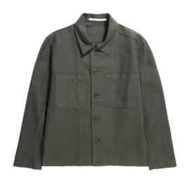 Hemd Norse Projects Tyge Cotton Linen Overshirt Herren Spruce Green