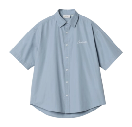 Bluse Carhartt WIP S/S Jaxon Shirt Damen Frosted Blue / Wax
